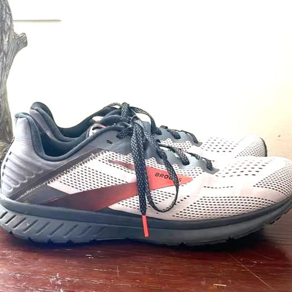 Brooks Ghost 17 Men's Running Shoes Gray Orange Black Size 10.5